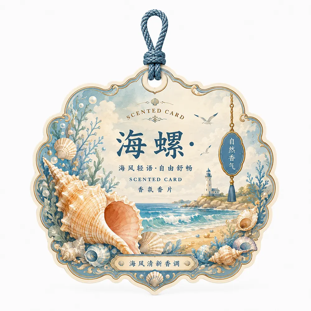Deodorante per ambienti sospeso per brezza oceanica di conchiglie