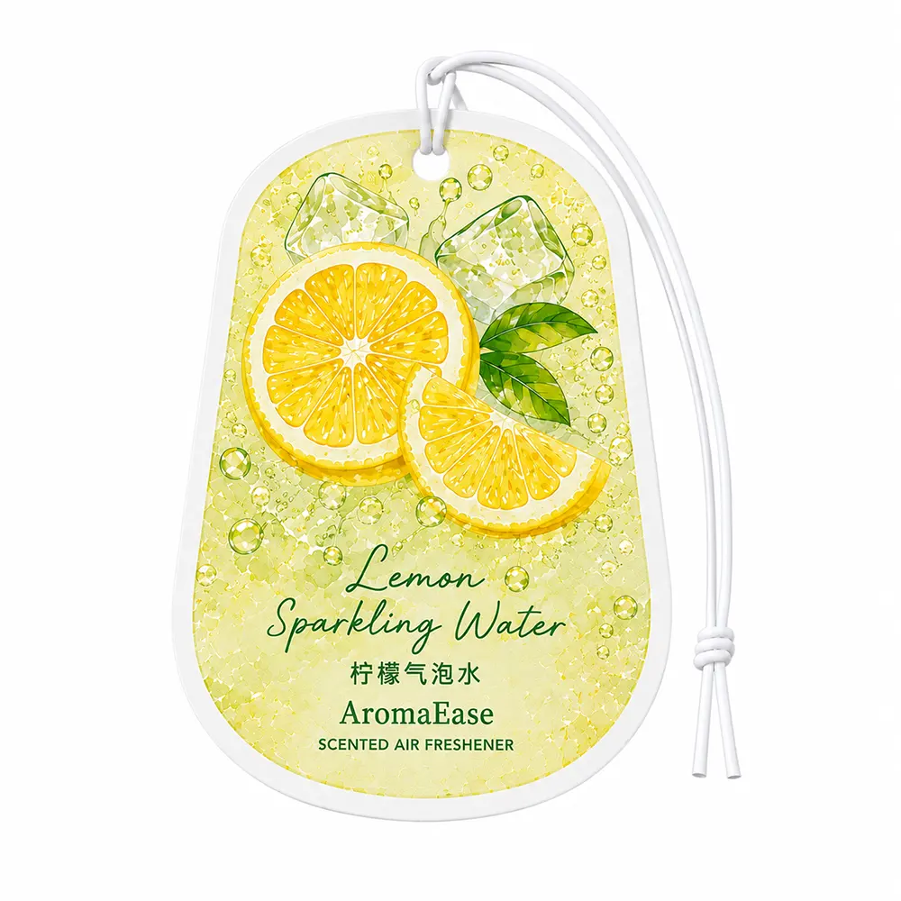 Acqua frizzante al limone per ambienti sospeso