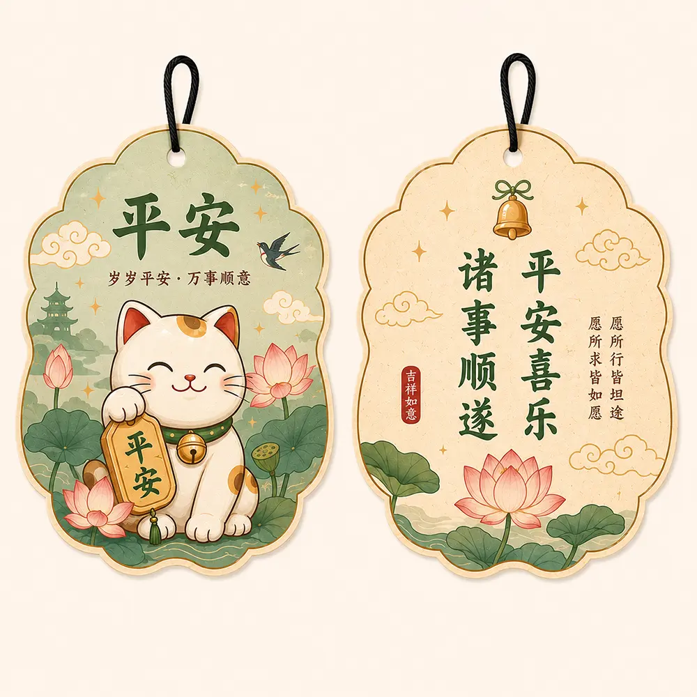 Peace Lucky Cat per ambienti sospeso