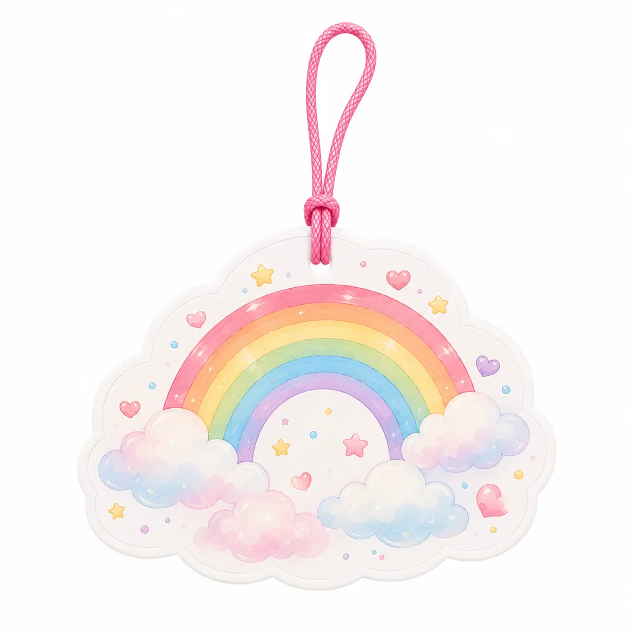 Un adorabile deodorante per ambienti con nuvole arcobaleno